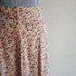80s Floral Print Maxi Skirt Made in USA