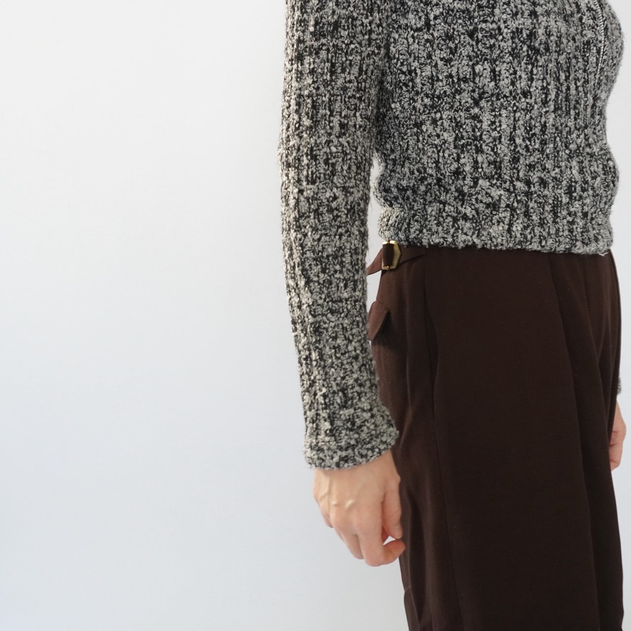 90s Zipped Knit Top