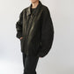 90s Leather × Nylon Jacket