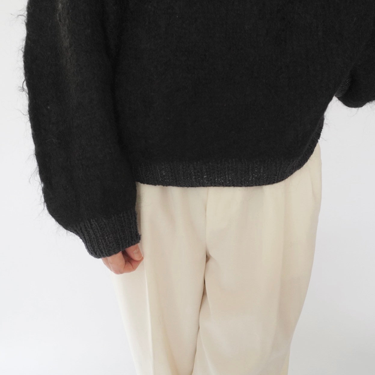 80s Black Mohair Knit