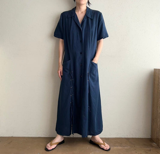 90s Lace up Dress Made in Italy