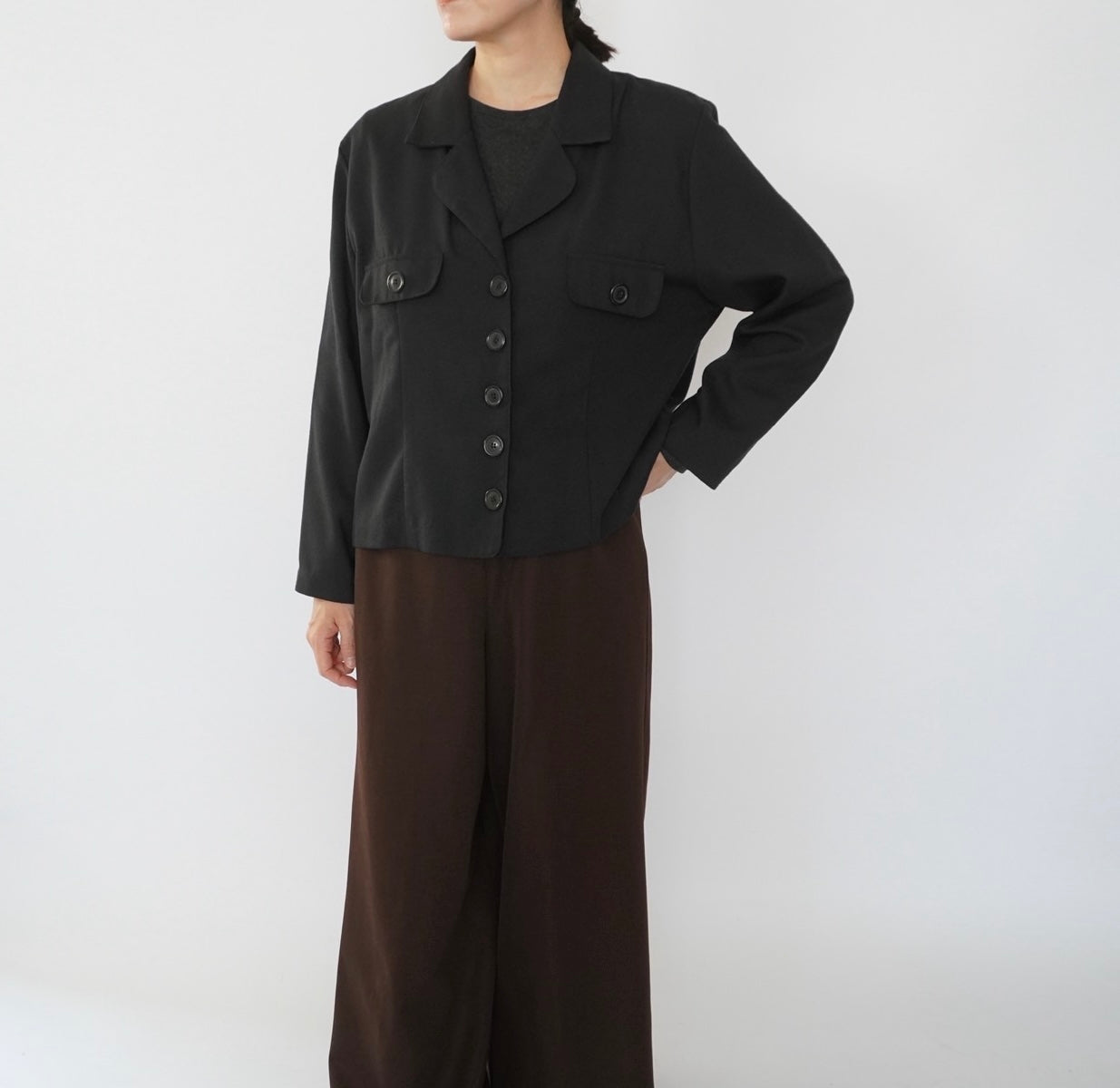 90s Black Jacket,Shirt