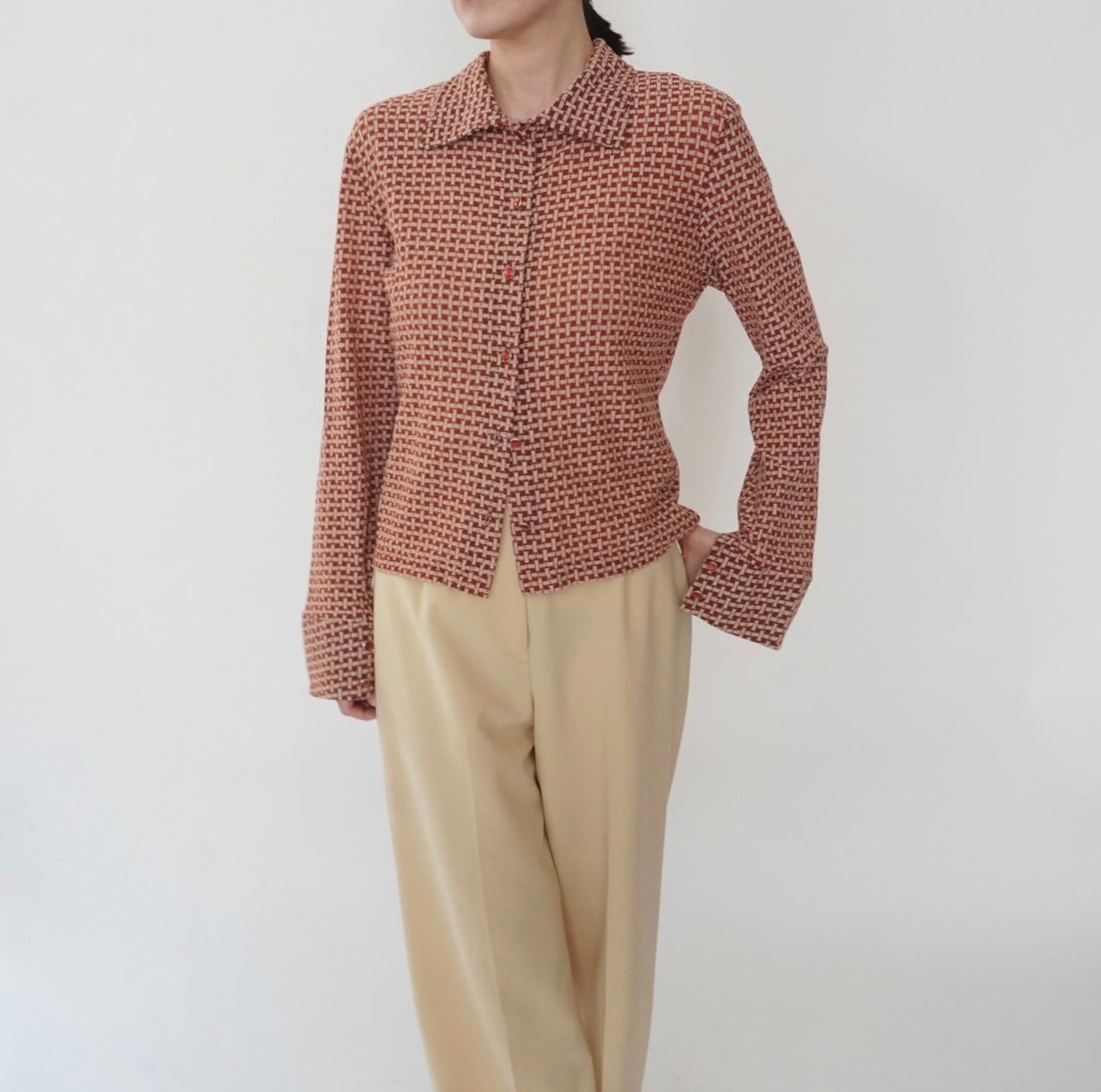 90s Pattern Shirt Made in USA