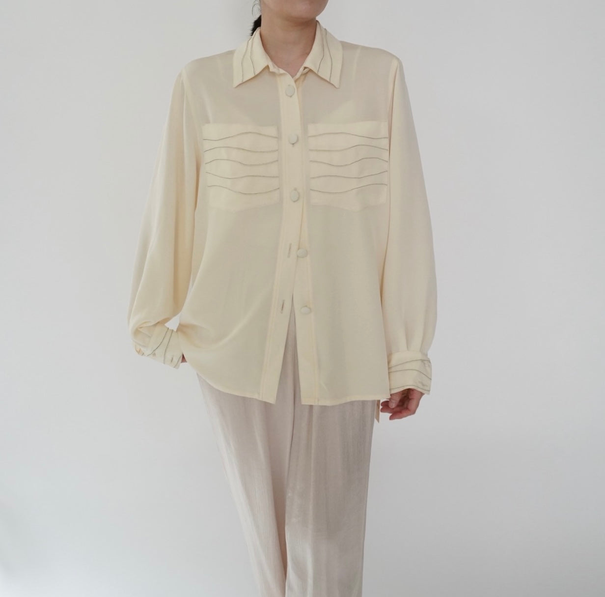 90s Design Sheer Shirt