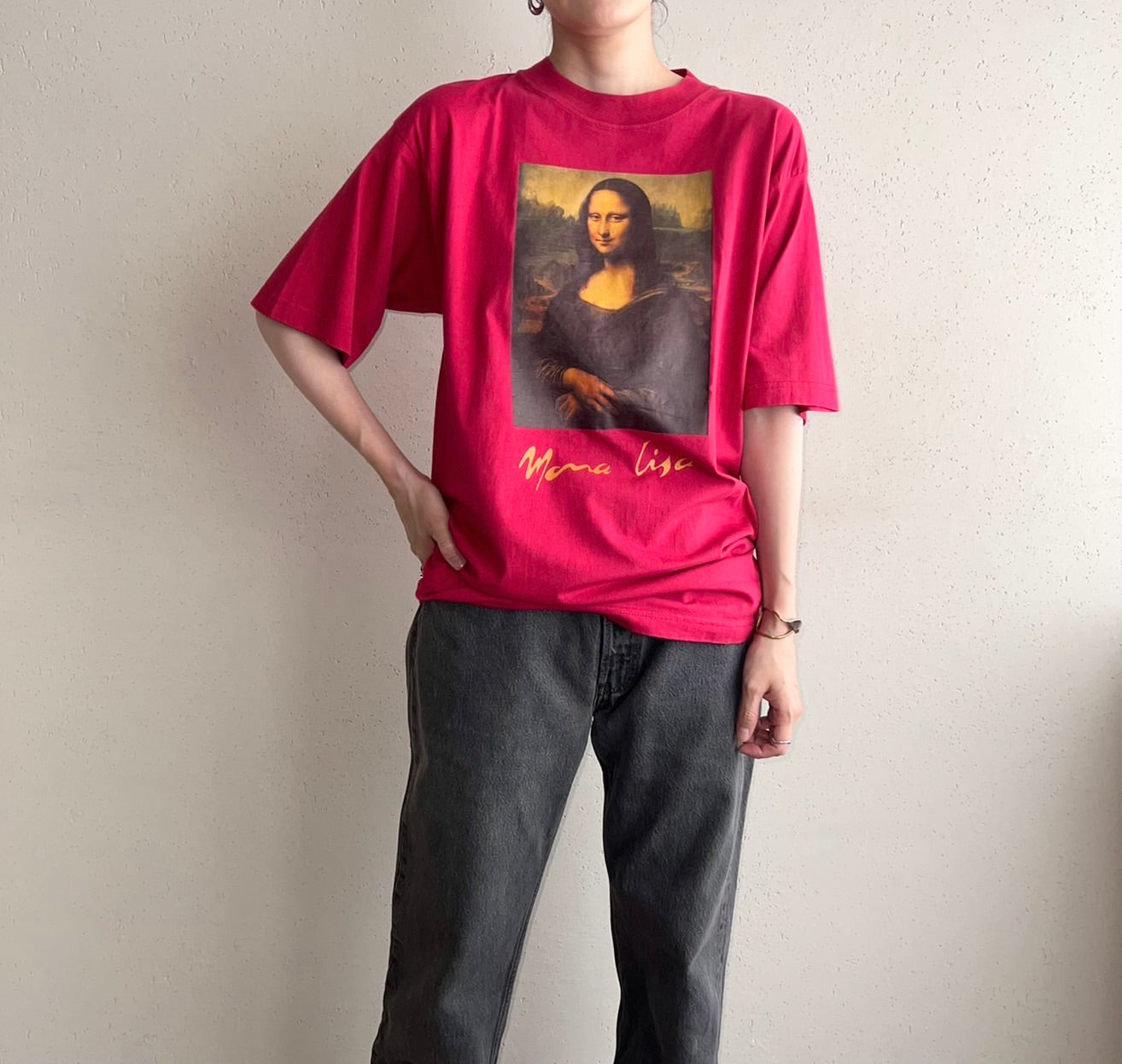 90s EURO "Mona Lisa" Printed T-shirt