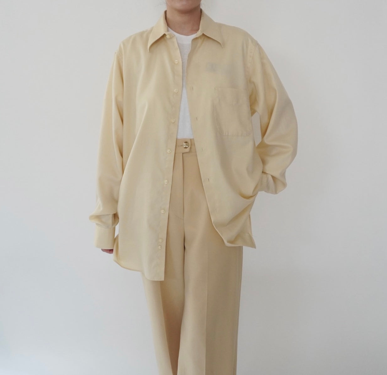"Geoffrey Beene" Cream Shirt