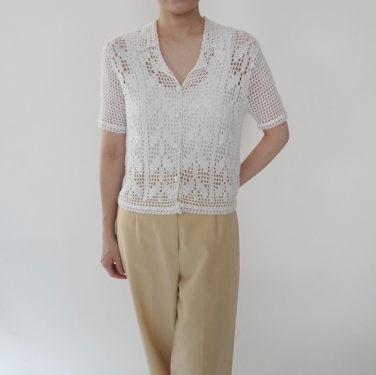 90s Crochet Shirt