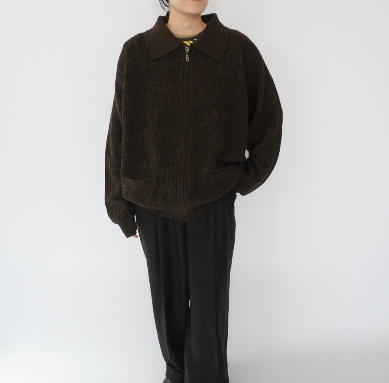 90s Zipped Knit Cardigan