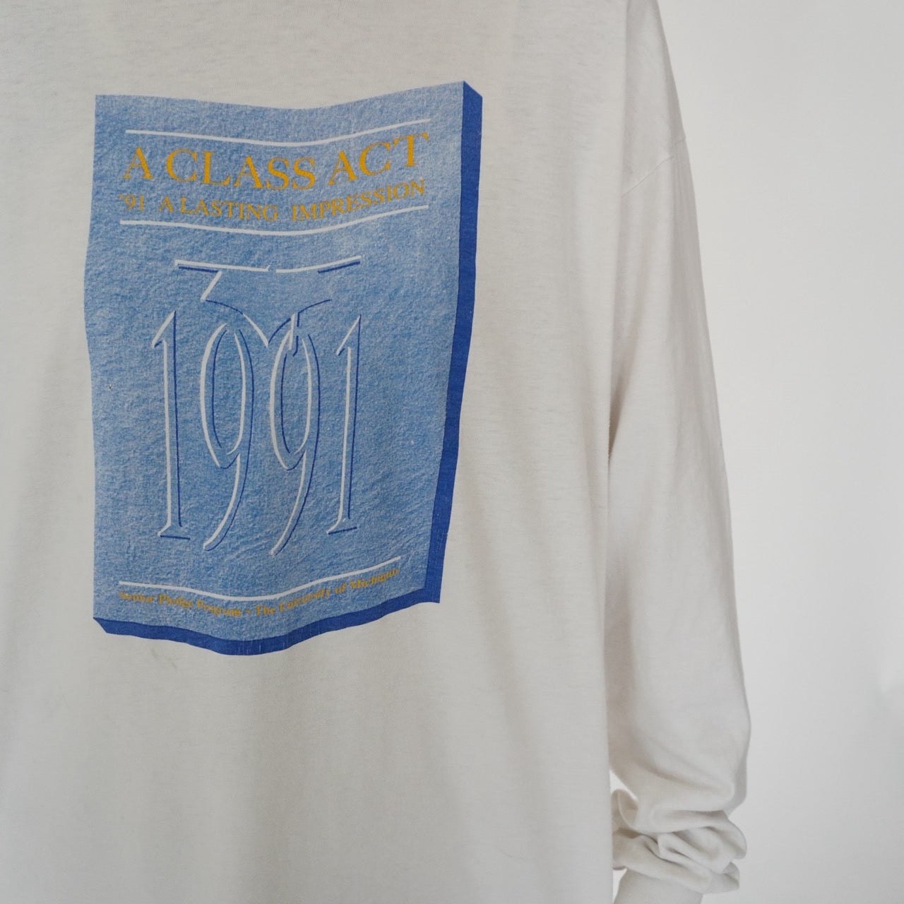 90s Printed Long Sleeves T-shirt Made in USA