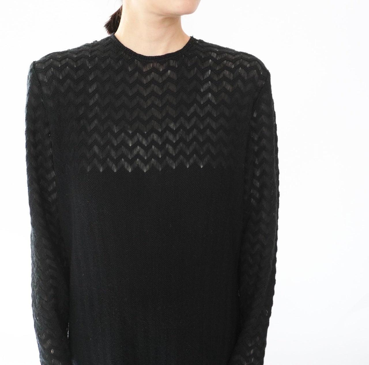 80s Black Knit Dress