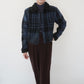 90s Plaid Fleece Zip Top Made in USA