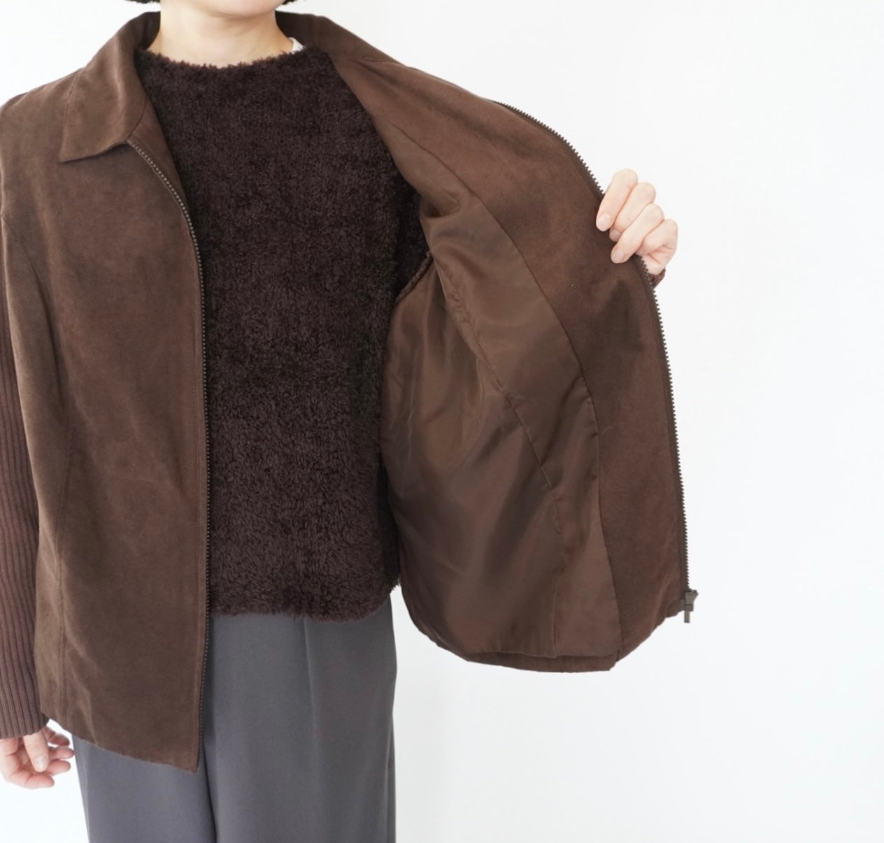 90s Ribbed Sleeves Jacket