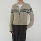 90s Pattern Zip Knit Made in USA