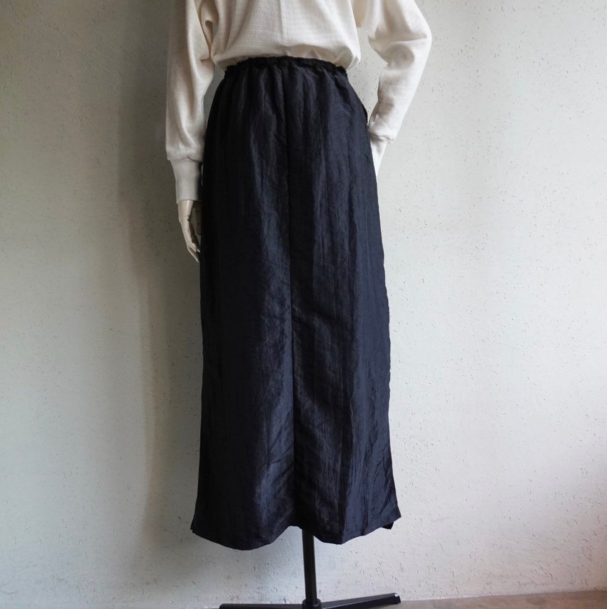 90s Black Nylon Skirt Made in USA