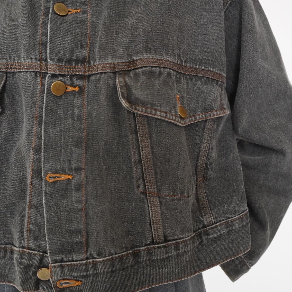 80s Black Denim Jacket