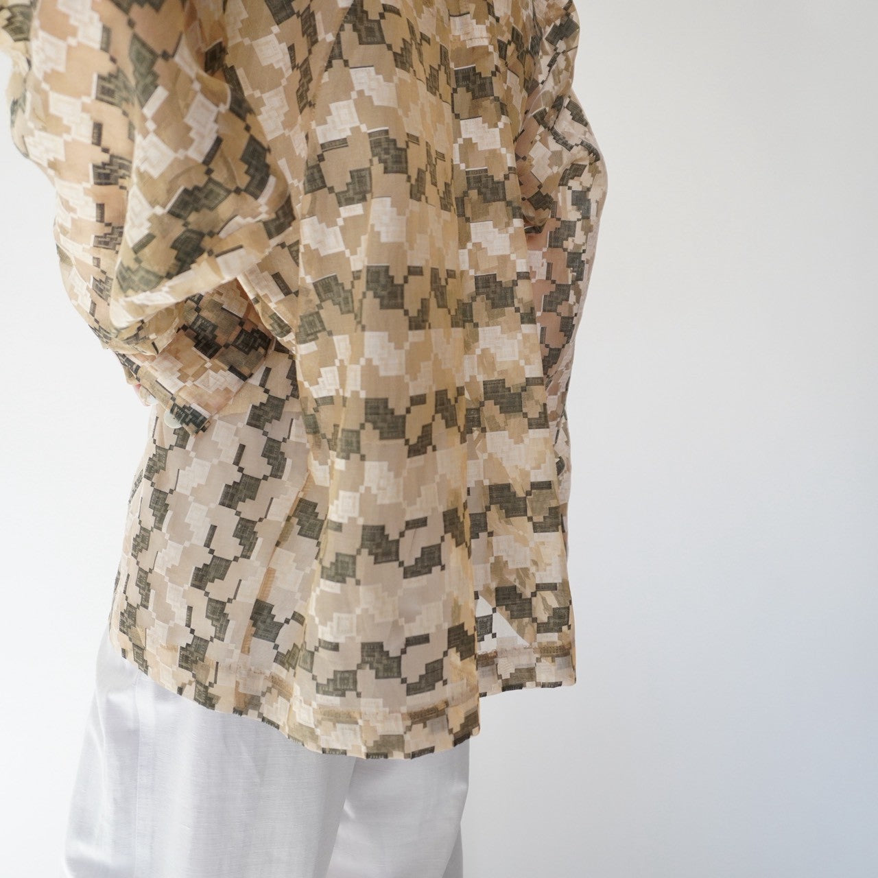 90s Sheer Pattern Shirt