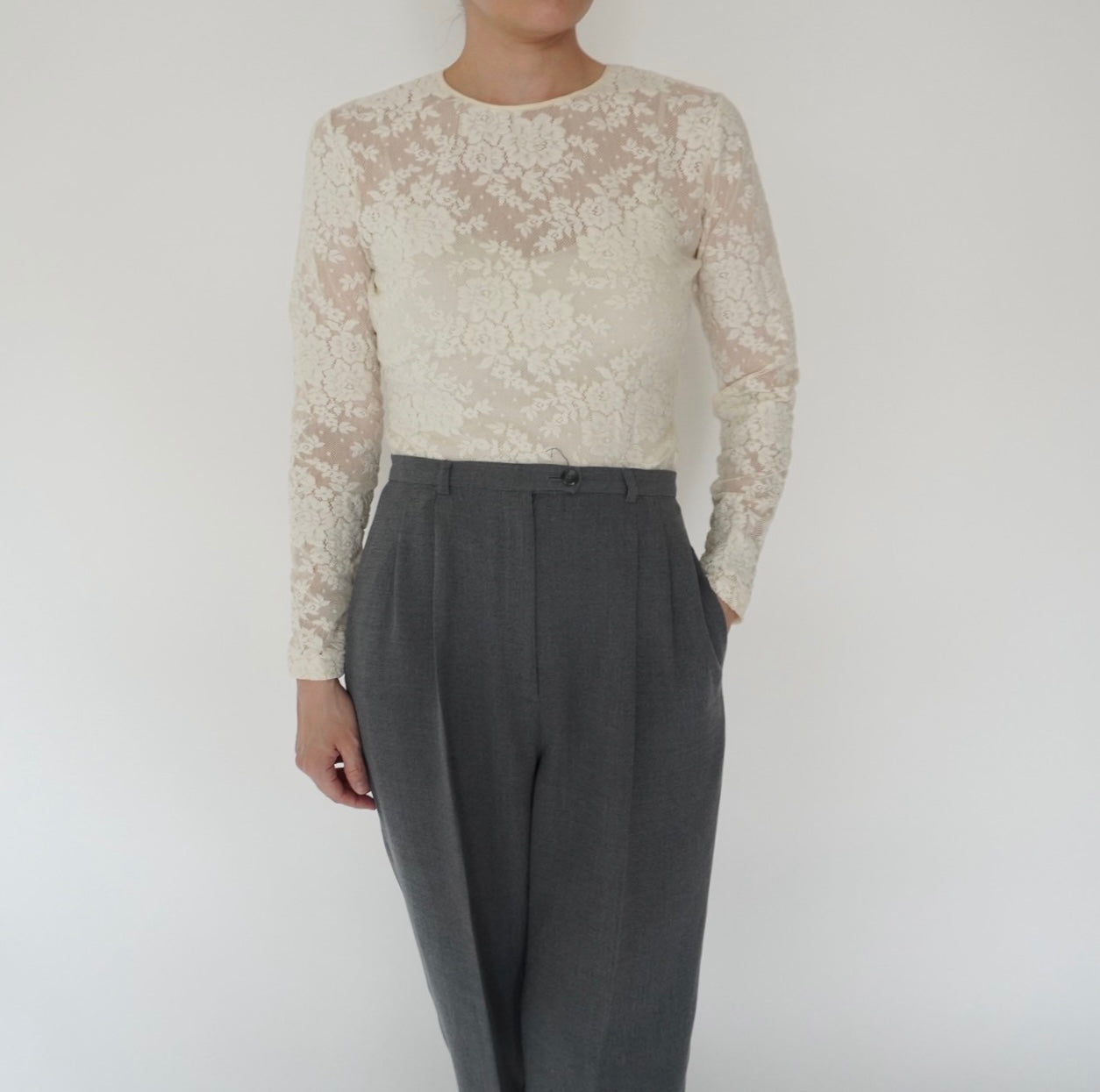 90s "ANN TAYLOR" Lade Design Top Made in USA