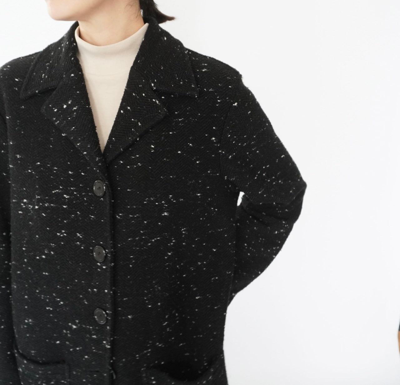90s Black White Mix Jacket