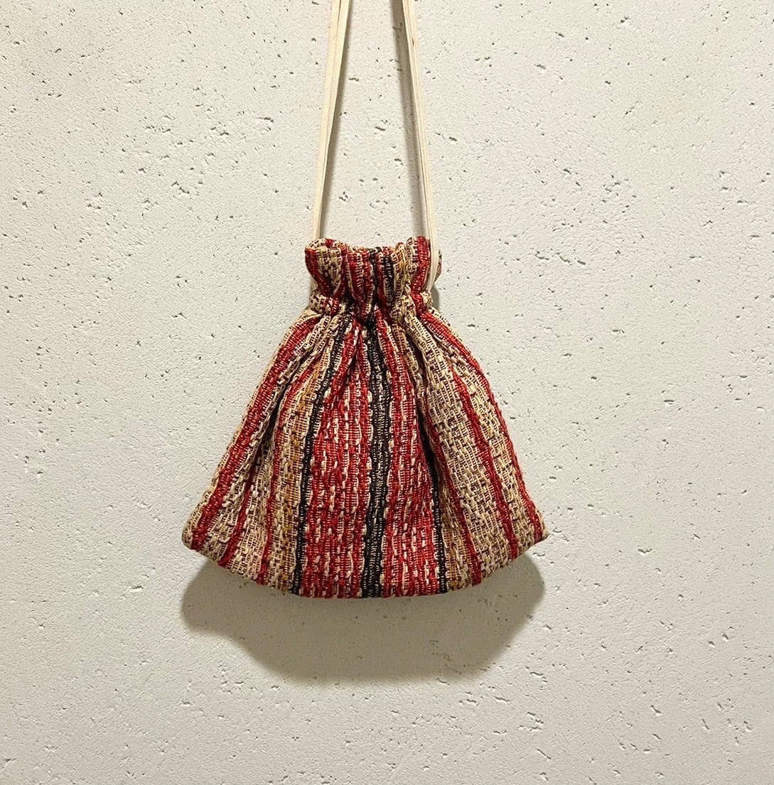 60s Striped Woven Bag