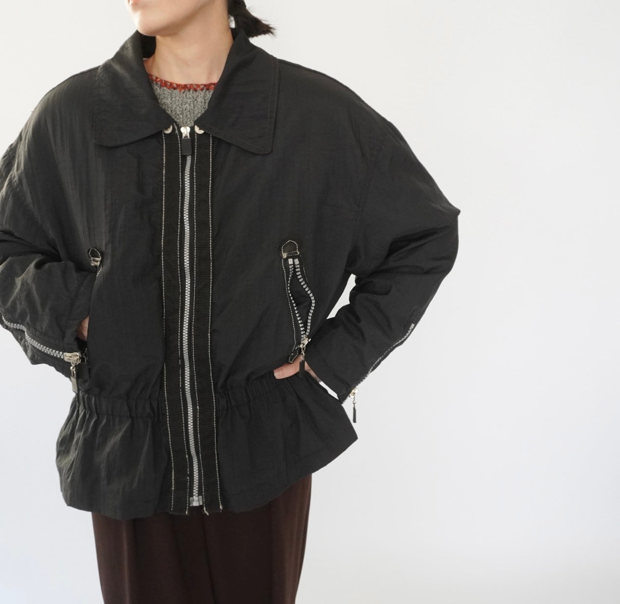 90s "Brandon Thomas" Black Design Jacket