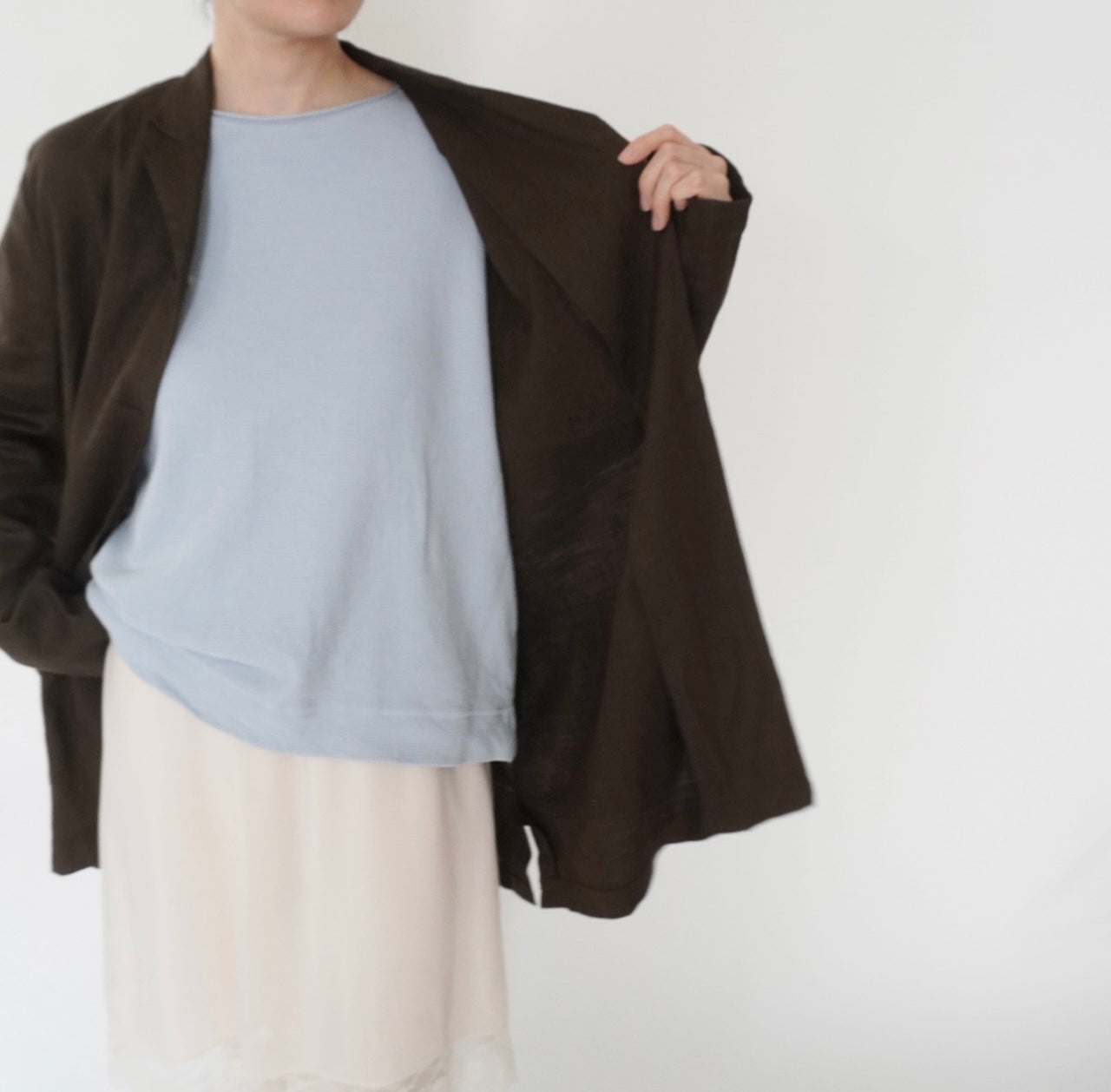 90s Linen Shirt Jacket