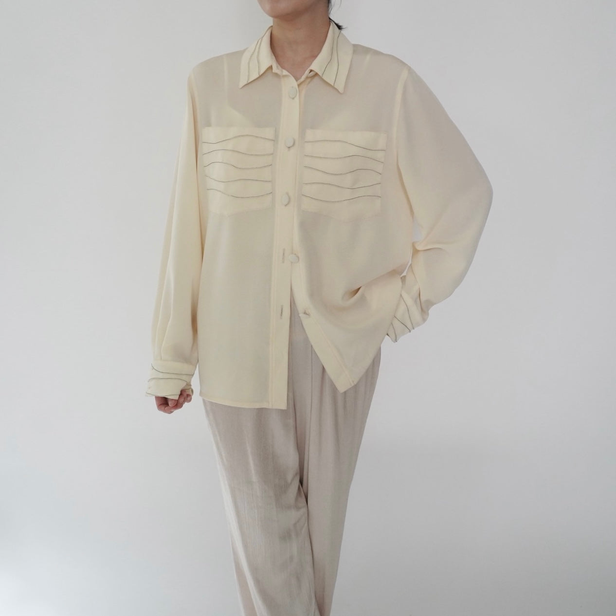 90s Design Sheer Shirt