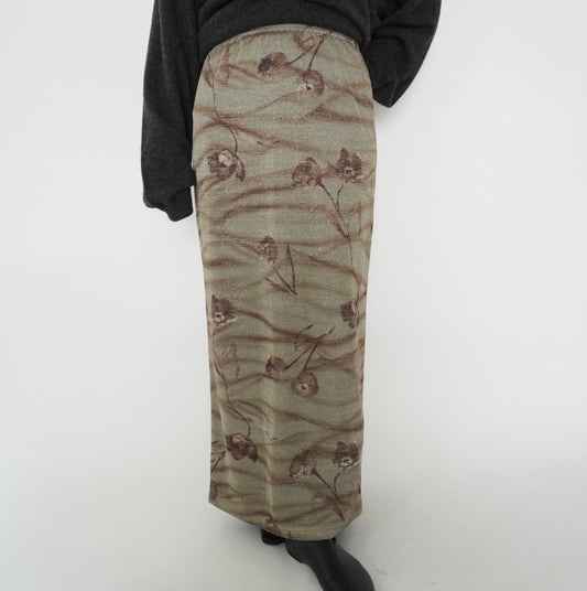 90s Flower Pattern Skirt  Made in USA