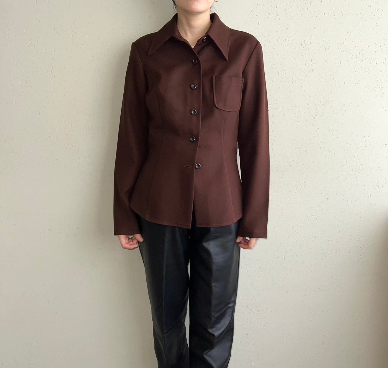 90s Brown  Design Shirt Made in USA