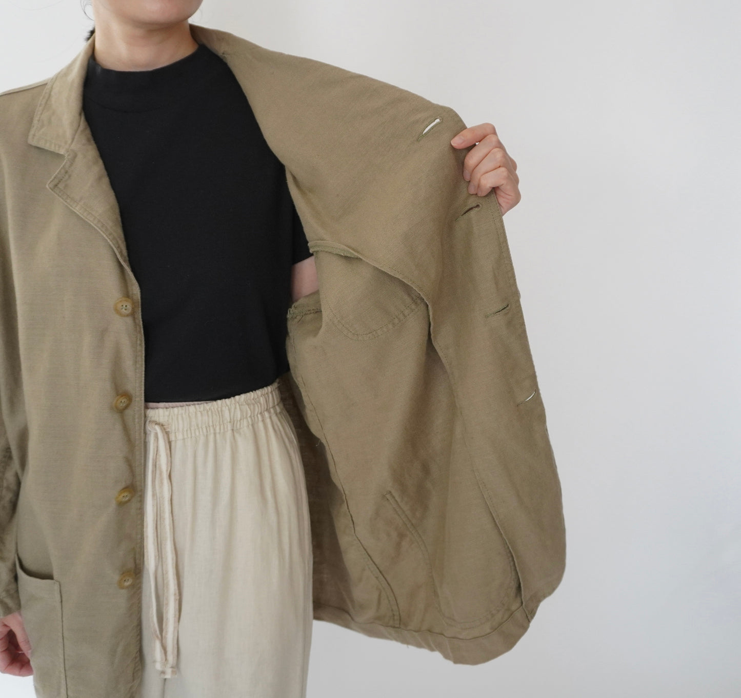 90s Cotton x Linen Light Jacket