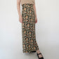 80s Floral Print Skirt Made in USA