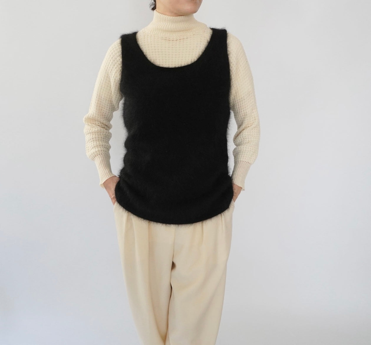 90s Angora Sleeveless Knit Top