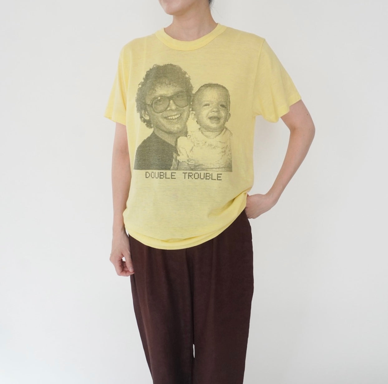 80s Photo Printed T-shirt Made in USA