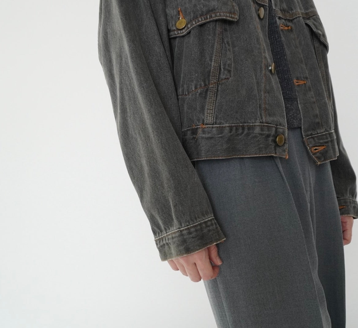 80s Black Denim Jacket