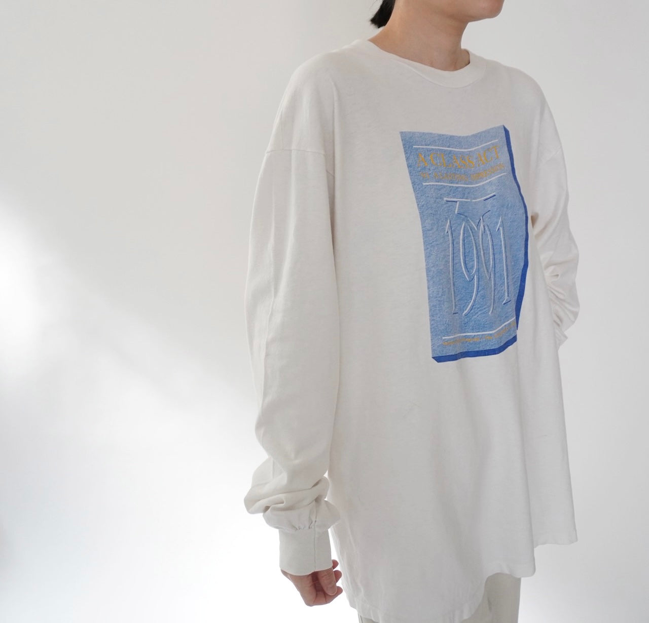 90s Printed Long Sleeves T-shirt Made in USA