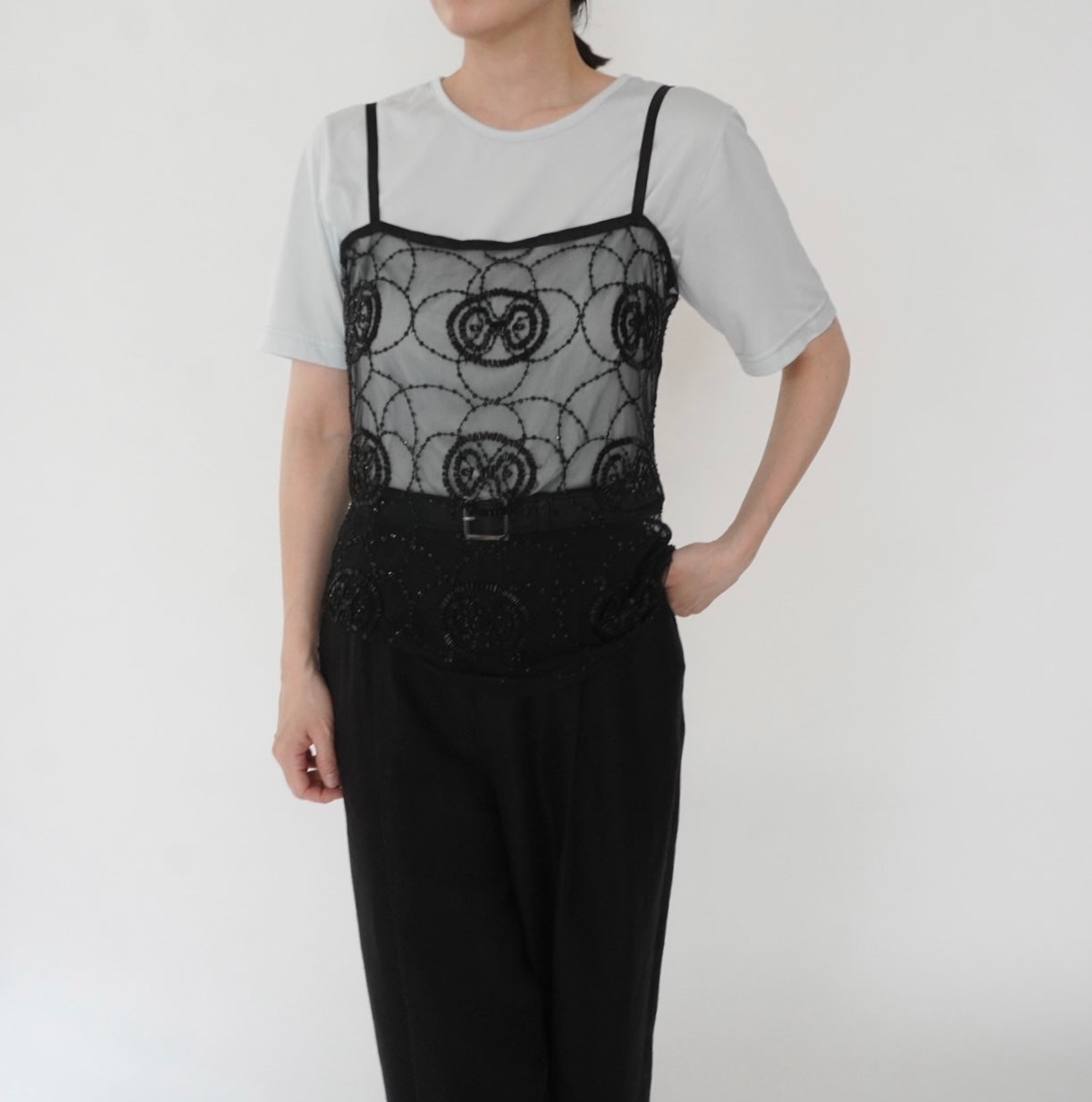 90s Beads Design Camisole Top