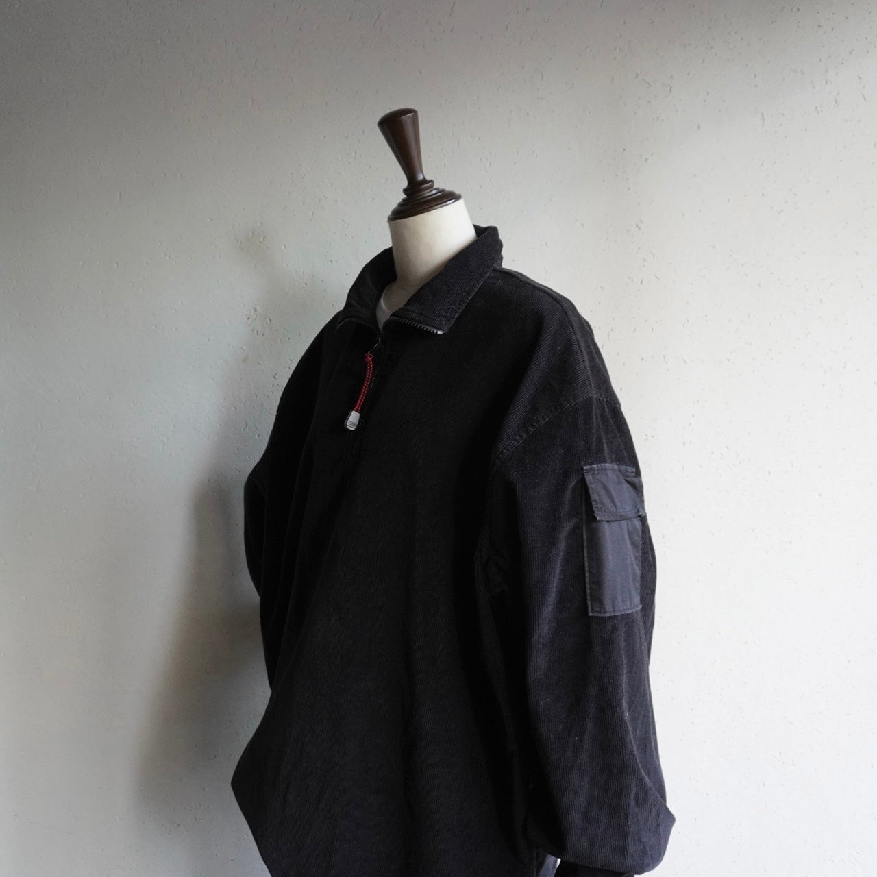 90s Half Zip Corduroy Top