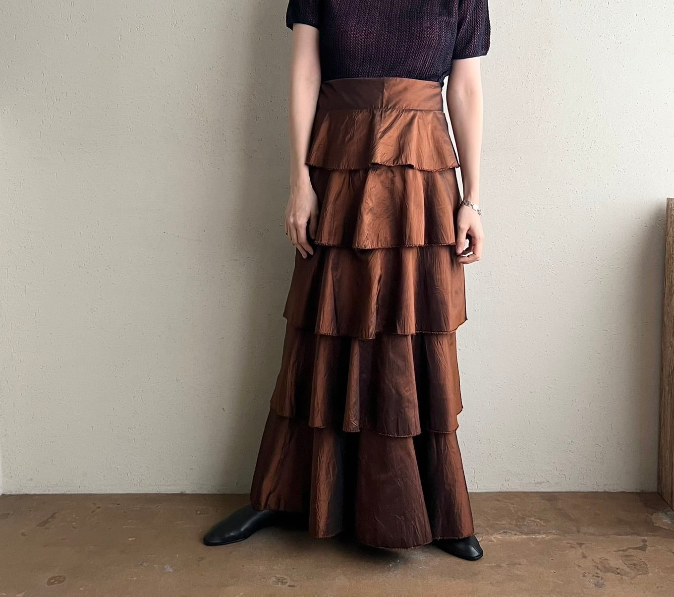 90s Silk Design Skirt Made in USA