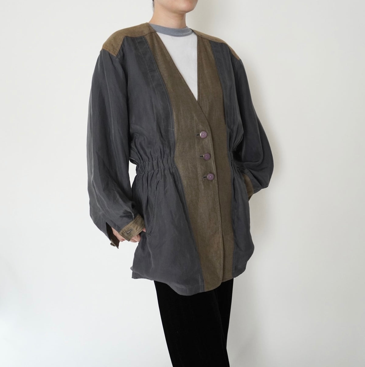 90s EURO Silk Linen Jacket