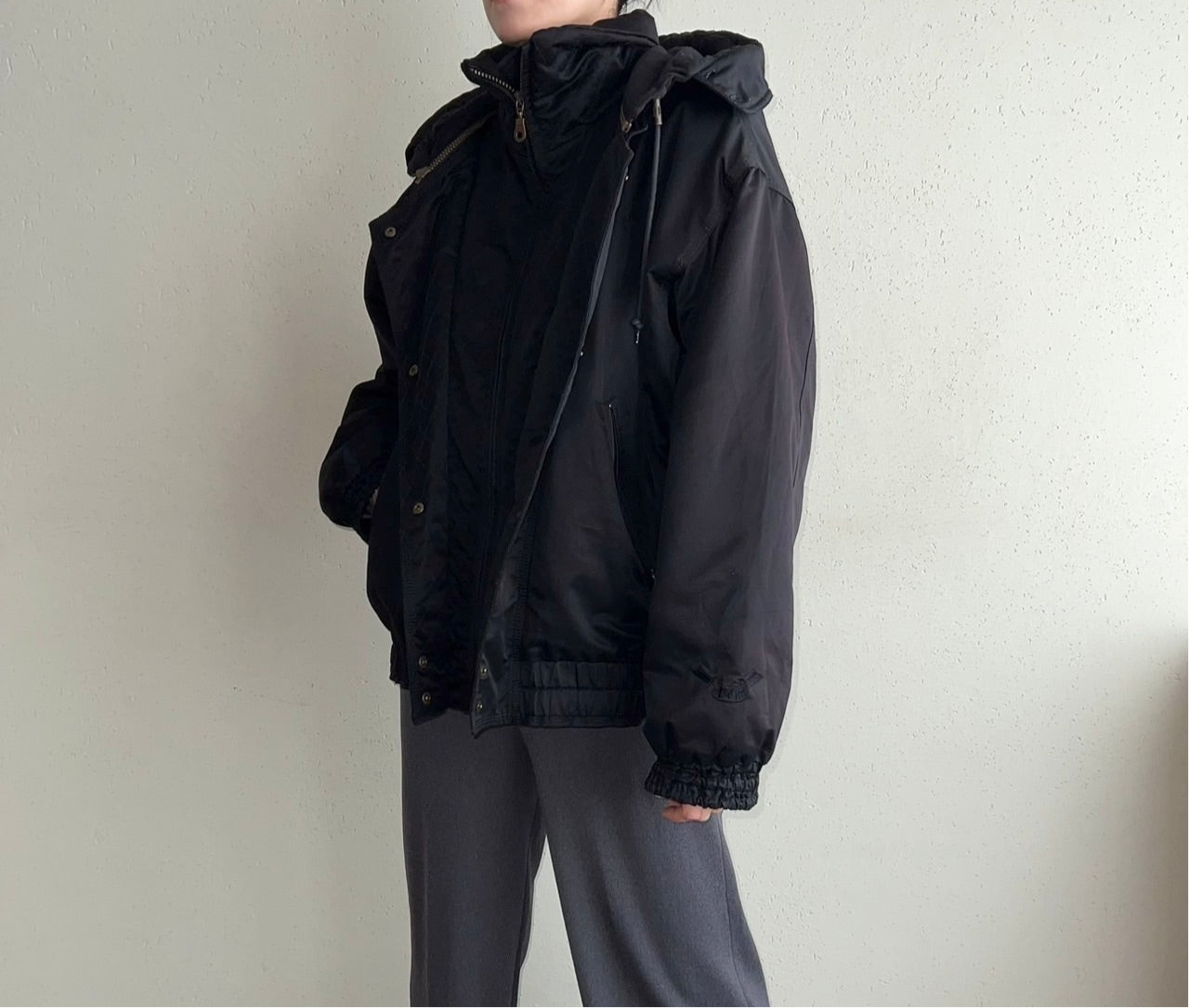 90s Black Design Jacket