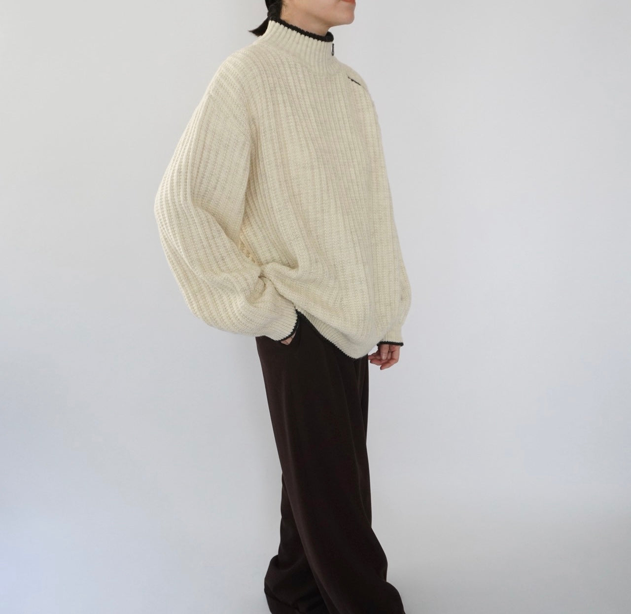 90s Zip Design Knit Made in Italy