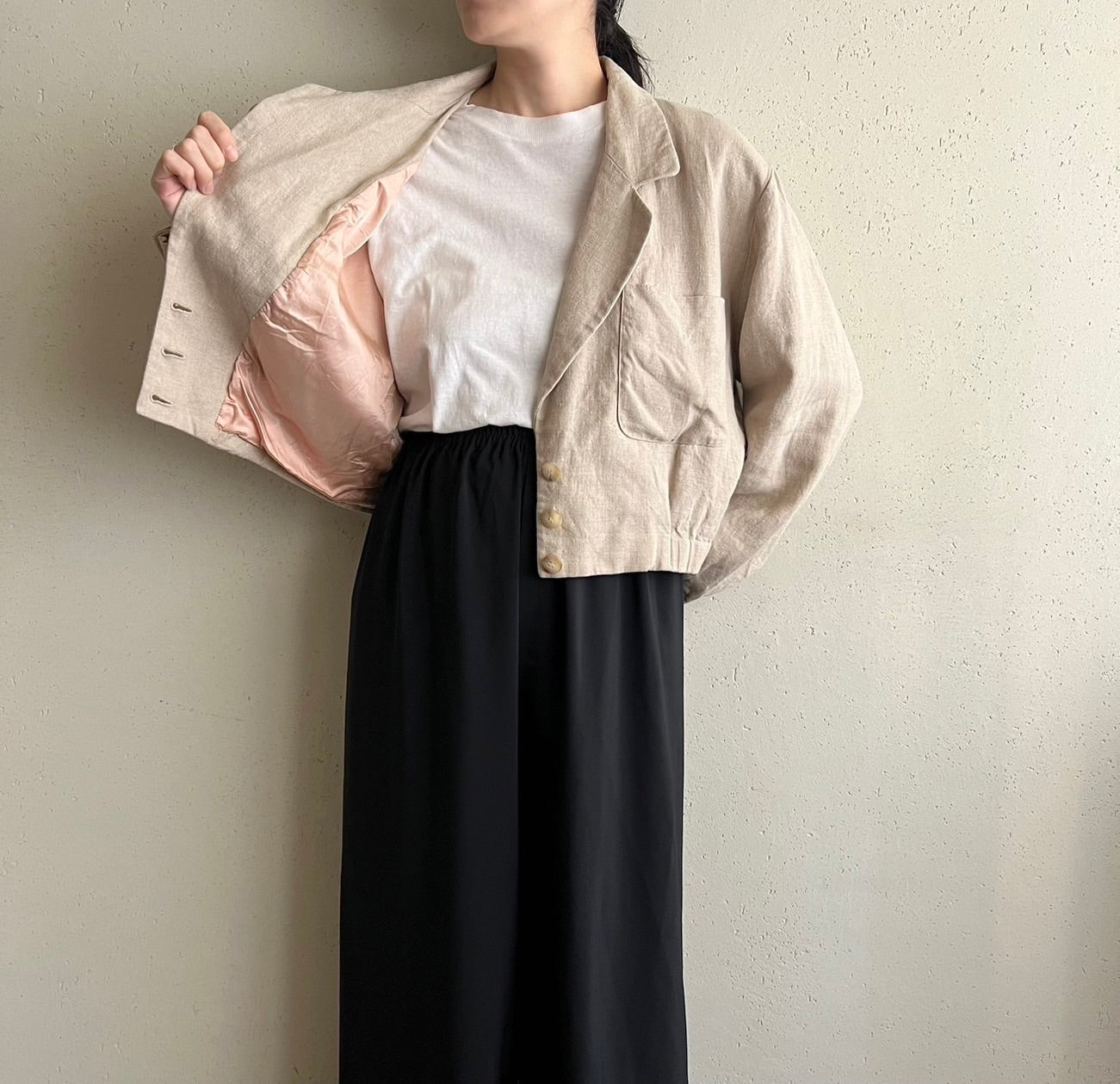 90s "DANABUCHMAN" Linen Jacket