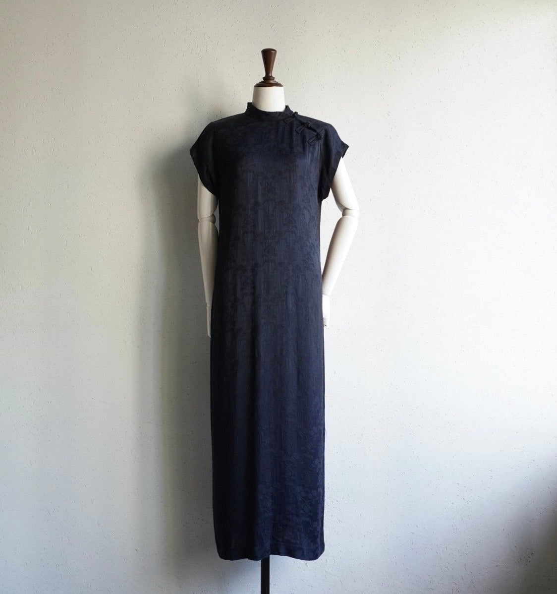 90s Rayon Asian Design Dress Made in USA