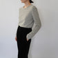 90s Gray Striped Top