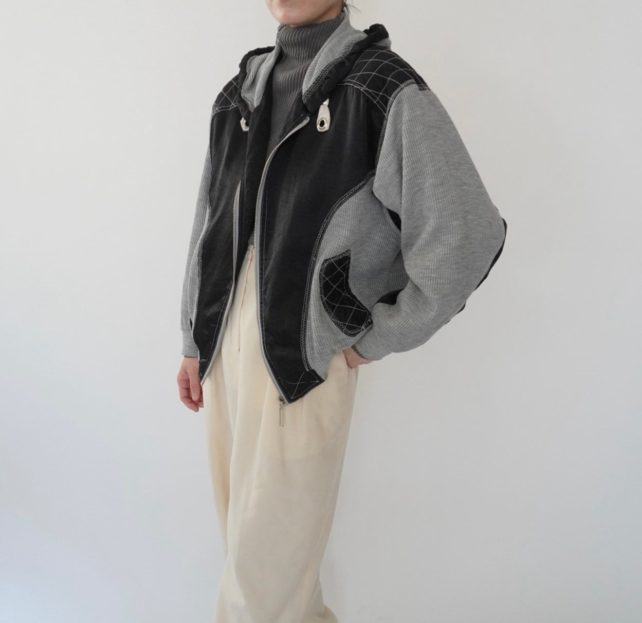 90s  Two Tone Design Light Jacket