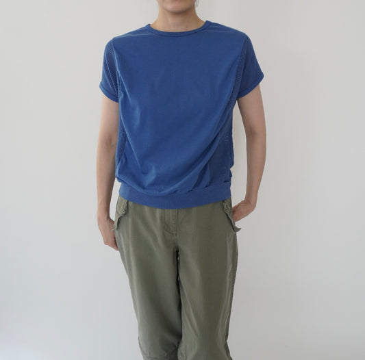 80s Blue Mesh Top