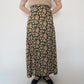 80s Floral Print Skirt Made in USA