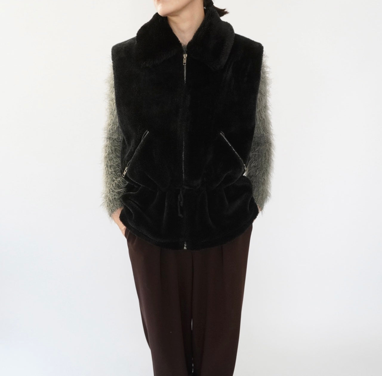 90s Fluffy Fleece Vest