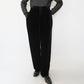 90s Black Velour Wide Pants