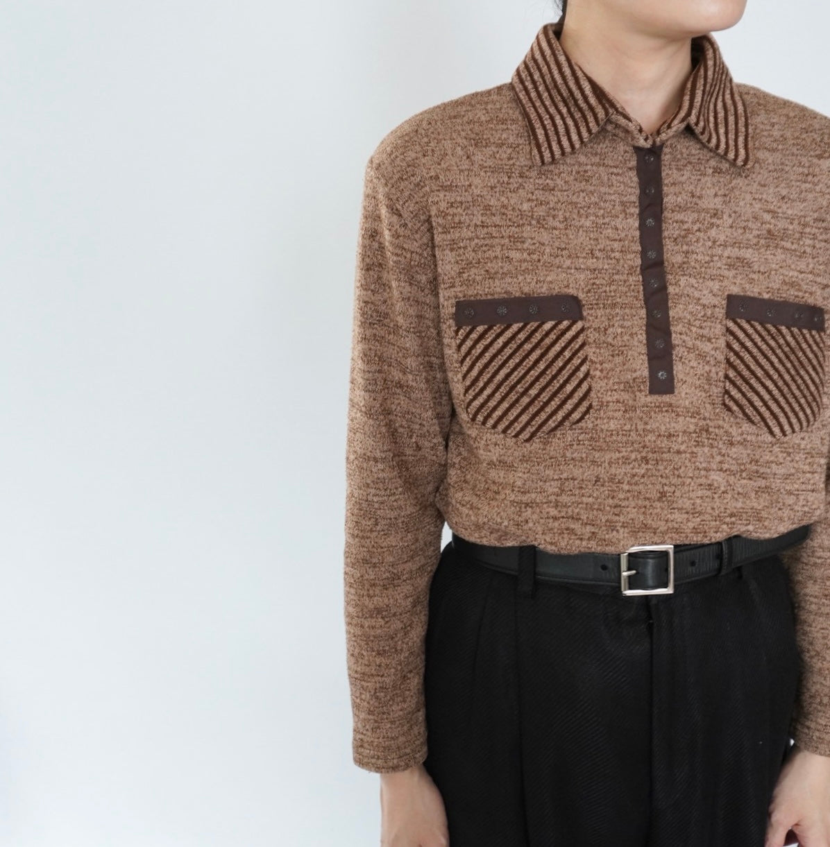 90s Brown Design Top