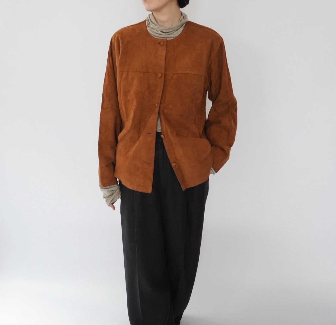 90s Suede Blouse, Jacket